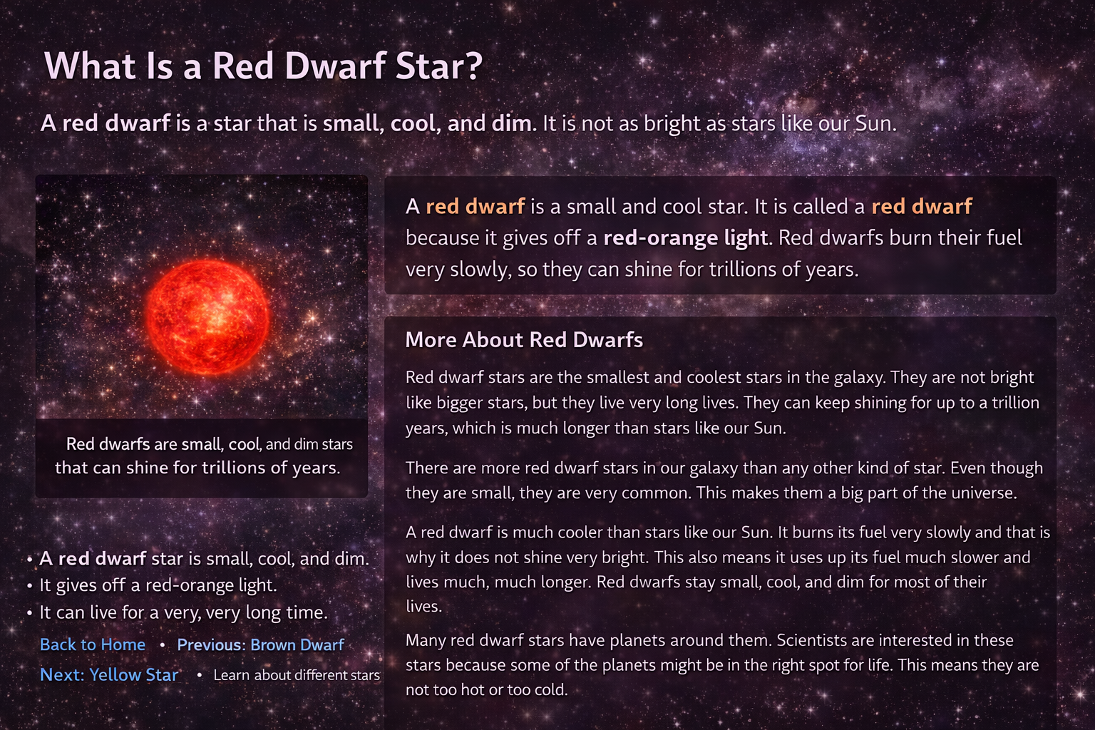 A small glowing red star in dark space.